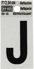 LETTER HOUSE J 1IN REFL BLK   