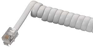 CORD PHONE COIL-HNDST 25FT WHT