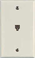 WALL JACK MODLR PHONE FLSH WHT