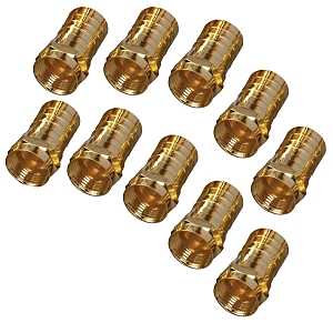 CONNECTOR F COAX CRIMP RG6 GLD