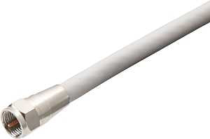 CABLE COAX RG6/F CONN 12FT WHT
