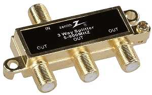 SPLITTER SIGNAL COAX 3WY 900MH