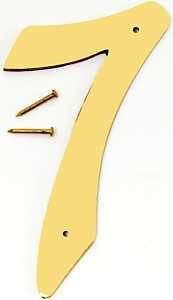 NUMBER HOUSE 7 SB 4IN POL BRS 