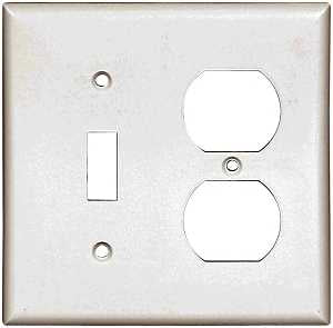 WALL PLATE 2G TGL/DUPL STD WHT