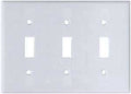 WALL PLATE 3GANG TGL STD WHITE