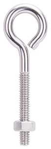 EYE BOLT W/NUT 1/4X3IN SS     