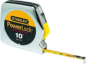 RULE TAPE 10FTX1/4IN W/DIA SCL