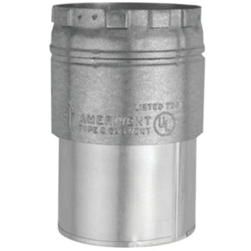 AmeriVent 3EDC Draft Hood Connector, 3 in Dia, 6 in OAL, Snap-Lock, Steel