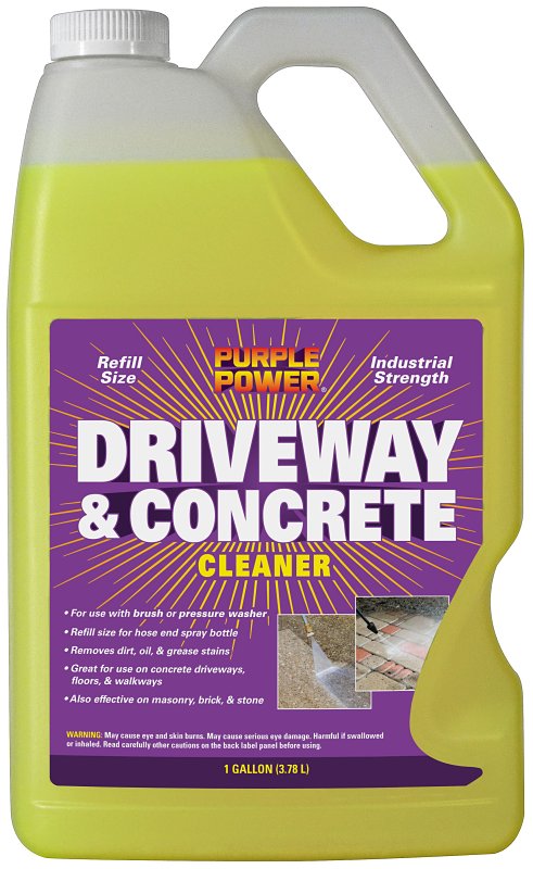 Purple Power 3520/9720P Concrete Cleaner, Liquid, Clear Yellow, 1 gal, Can