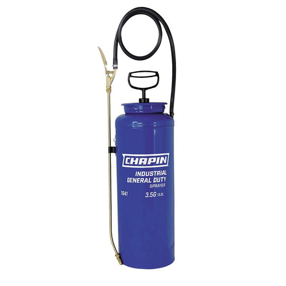 Chapin 1941 Compression Sprayer, 3.5 gal Tank, Steel Tank, 42 in L Hose