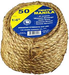 ROPE MANILA 1/4X50FT          