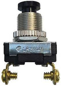 SWITCH PSHBTN SLVR/BLK 6A 120V