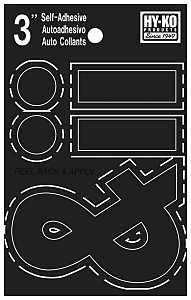 SYMBOL 3IN SELF ADH VNYL BLACK