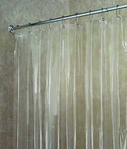 SHOWER CURTAIN-LINER CLR VNYL 