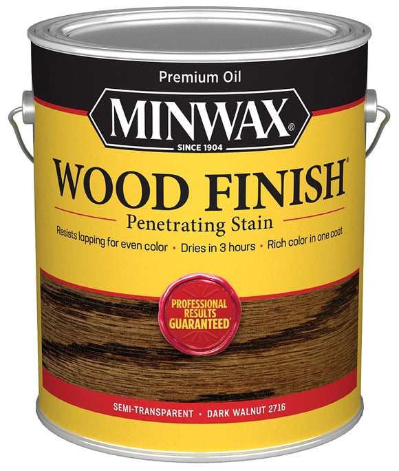 Minwax 710810000 Wood Stain, Oil Base, Dark Walnut, Liquid, 1 gal