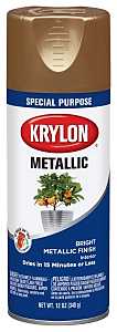 PAINT SPRAY METALLIC BRS 12OZ 