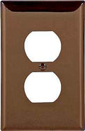 WALL PLATE 1GNG DPLX RECPT BRN