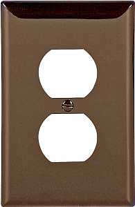 WALL PLATE 1GNG DPLX RECPT BRN