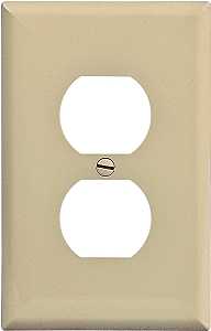 WALL PLATE MID-SIZ 1GANG IVORY