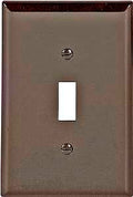 WALL PLATE 1GANG TGL MID BROWN
