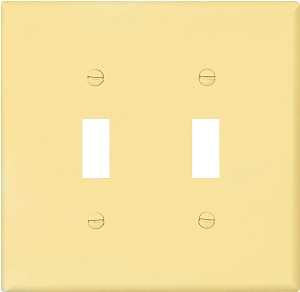 WALL PLATE 2GANG TGL POLY IVRY