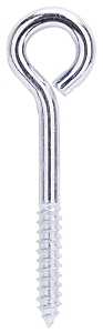 BOLT LAG EYE 1/4X3.75IN BRT ZN