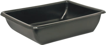 Maccourt AT2606 Utility Tub, 9 gal, 26 in L, 20 in W, 6 in H, Polyethylene, Black, Rectangular