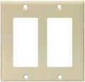 WALL PLATE ROCKER 2GANG IVORY 