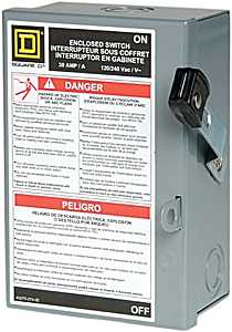 SWITCH SAFETY INDOOR 2P 3W 30A