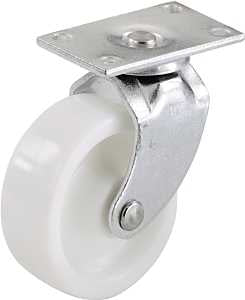 CASTER SWVL PLT-MT WHT 1-5/8IN