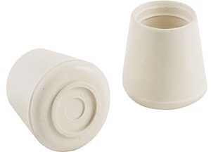 TIP LEG FURN 5/8IN WHT RUBB   