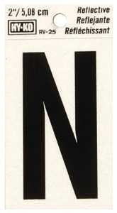 LETTER HOUSE N 2IN REFL BLK   