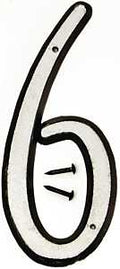 NUMBER HOUSE 6 PLST 4IN REFLEC