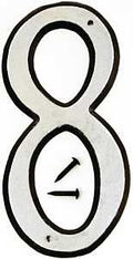 NUMBER HOUSE 8 PLST 4IN REFLEC