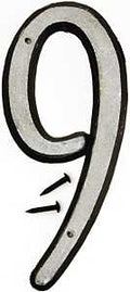 NUMBER HOUSE 9 PLST 4IN REFLEC