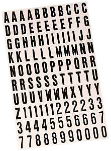 NUMBER/LETTER 1IN BLK/WHITE   