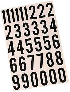 NUMBER/LETTER 2IN VNYL BLK    