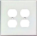 WALL PLATE 2GNG DPLX RECPT WHT