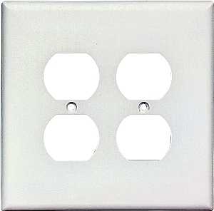 WALL PLATE 2GNG DPLX RECPT WHT