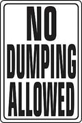 SIGN NO DUMPING ALLOWED HWY   
