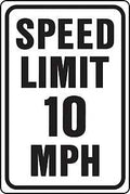SIGN 10 MPH SPEEDLIMIT HWY ALU
