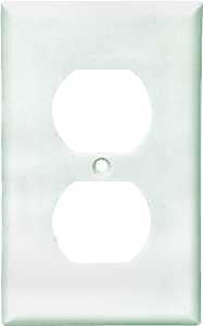 WALL PLATE 1GNG DPLX RECPT WHT