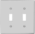 WALL PLATE 2GANG TGL STD WHITE