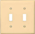WALL PLATE 2 GANG TGL STD IVRY