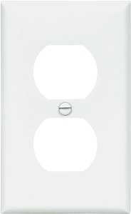 WALL PLATE 1GNG DPLX RECPT WHT