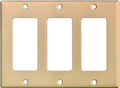 WALL PLATE 3 GANG ROCKR IVORY 