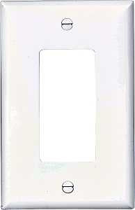 WALL PLATE 1 GANG DECR MID WHT