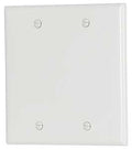 WALLPLATE BLANK 2GANG FLSH WHT