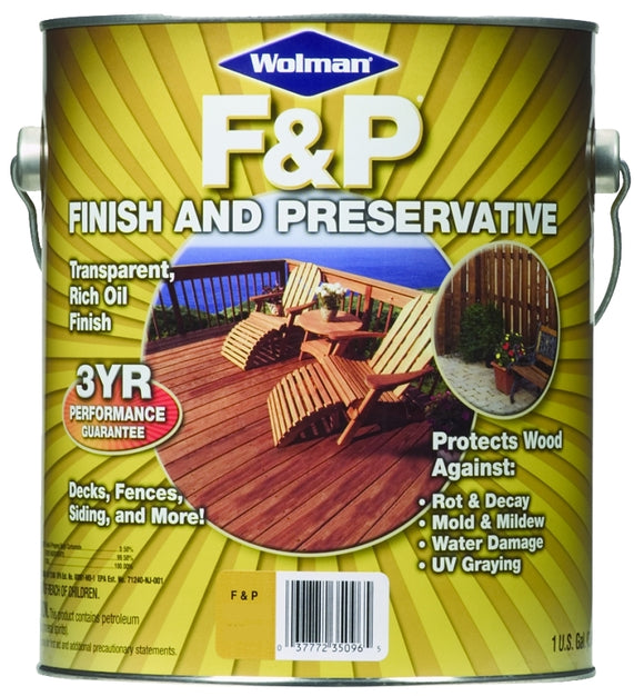 Wolman 14416 Stain and Wood Preservative, Cedar, Liquid, 1 gal, Can