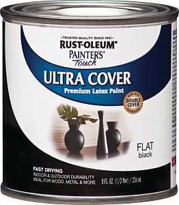 PAINT ACRYLIC FLAT BLACK 1/2PT